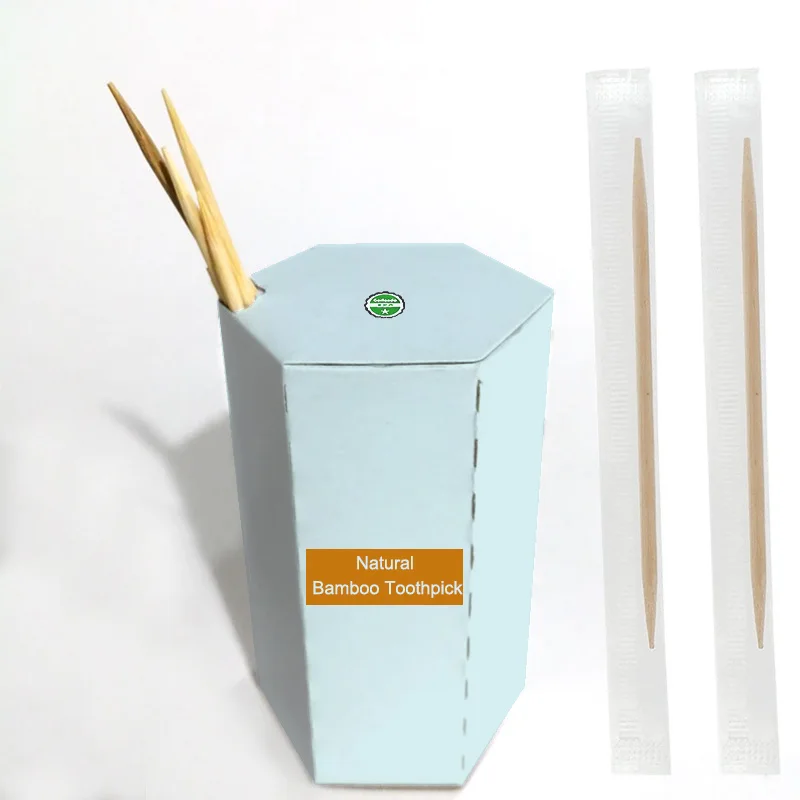 

Wholesale Cello Wrap Bamboo Toothpicks Packed In The Paper Bottle