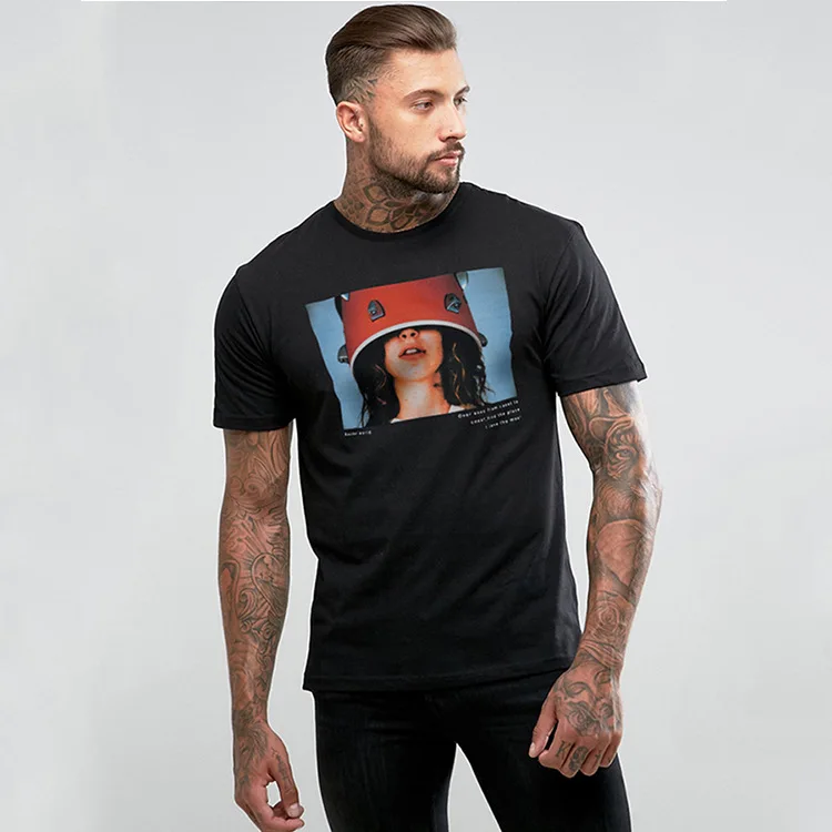Wholesale Mens Short Sleeve Dtg T Shirts 100% Cotton Black Dtg Printing Oversize t-shirt For Men