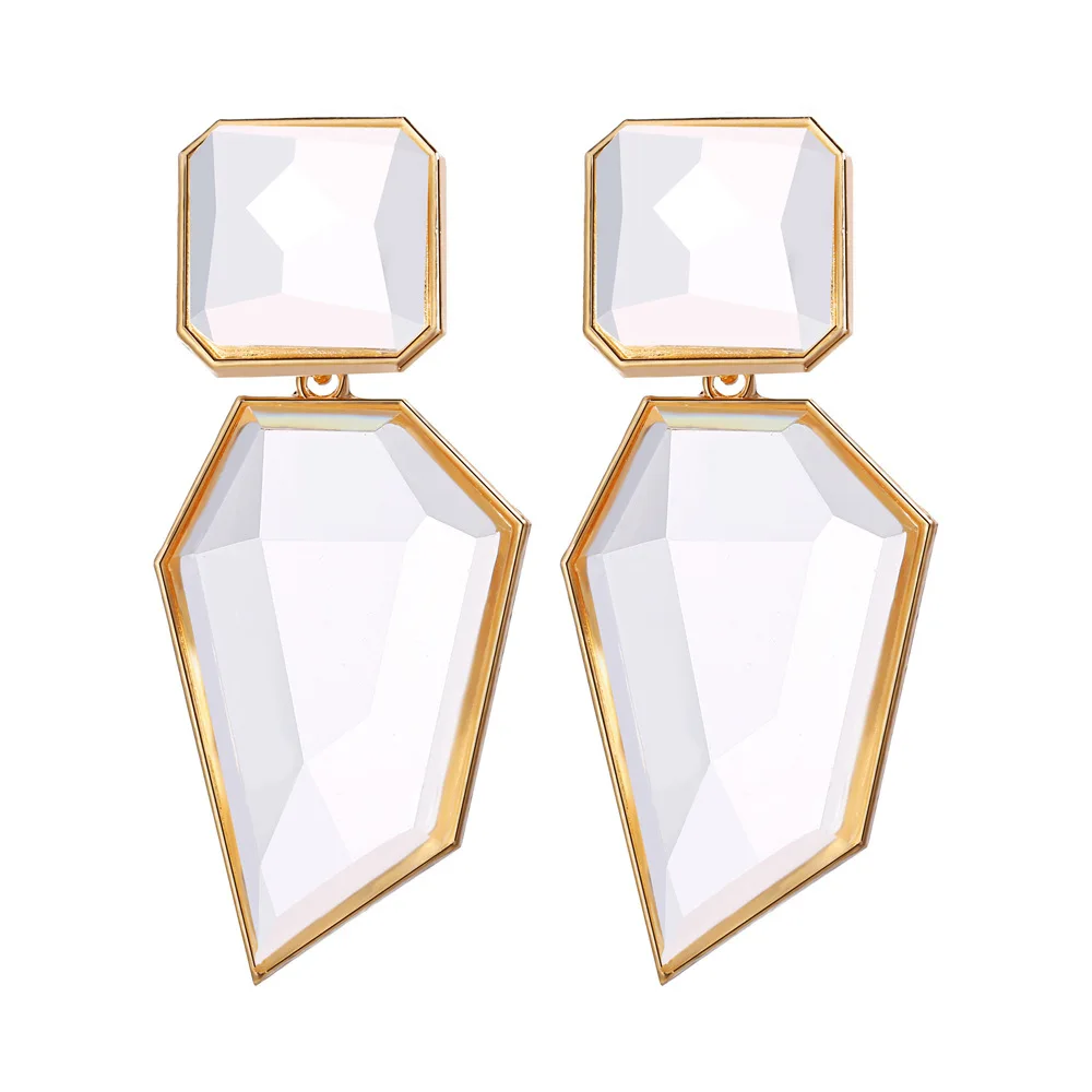 

fashion geometric drop acrylic dangling earrings