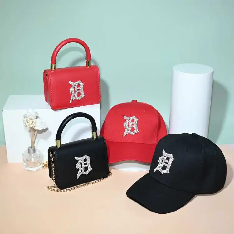 

2020 new design Designers two piece hats and purses handbags set matching purse and hat set, Customizable