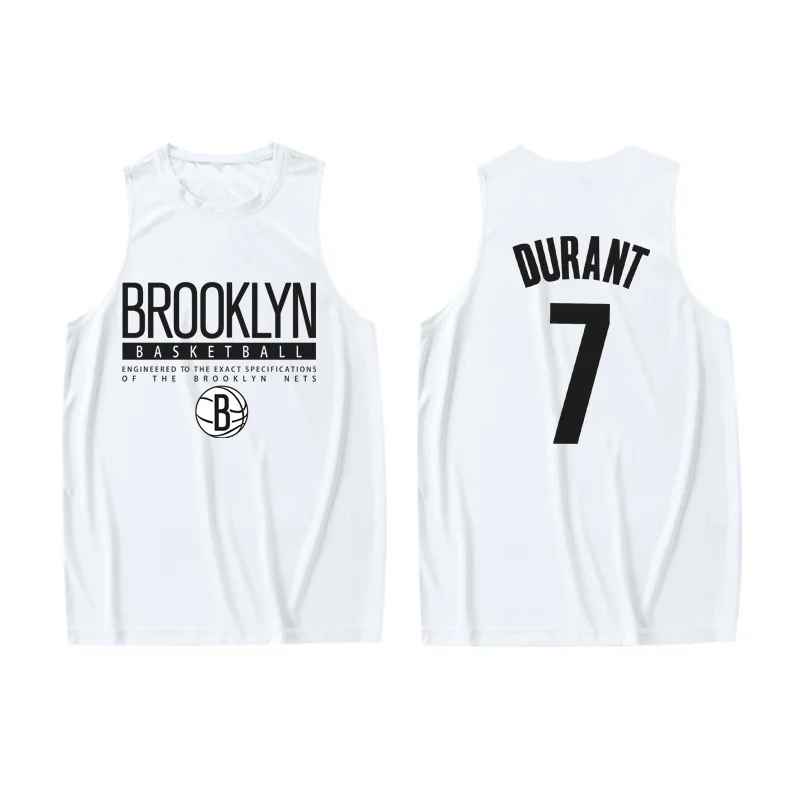 

Wholesale Nets casual letter training vest Summer Durant sleeveless top Harden Irving Nets sports vest jersey, Custom color