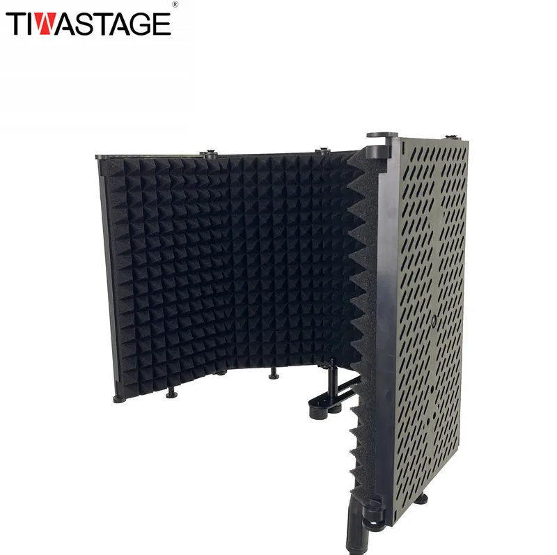 

Microphone Isolation Shield 5 Foldable Absorbing Foam Reflector Folding Panel for Any Condenser Microphone Recording Equipment