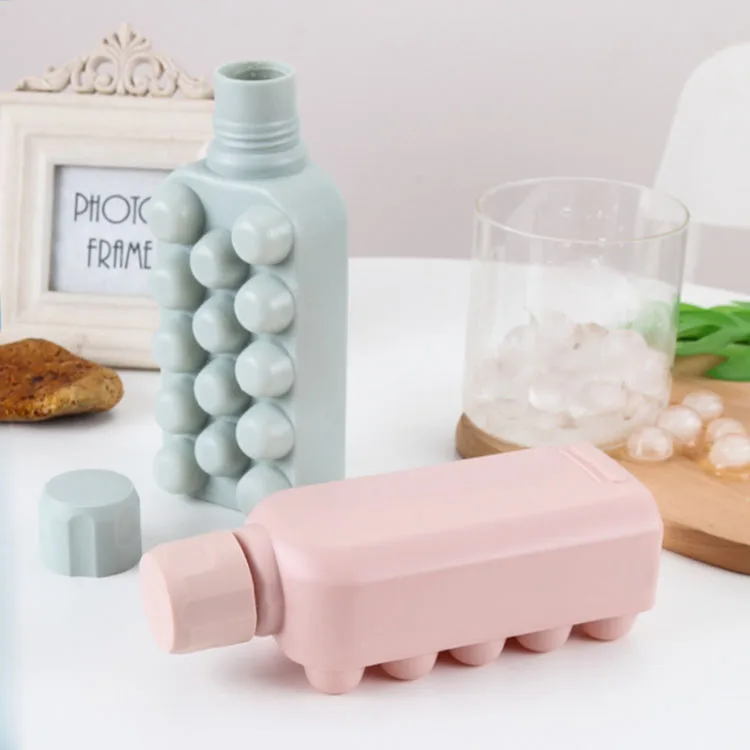 

Factory wholesale plastic ice mold round ice tray cup for home beverage making, Green,pink