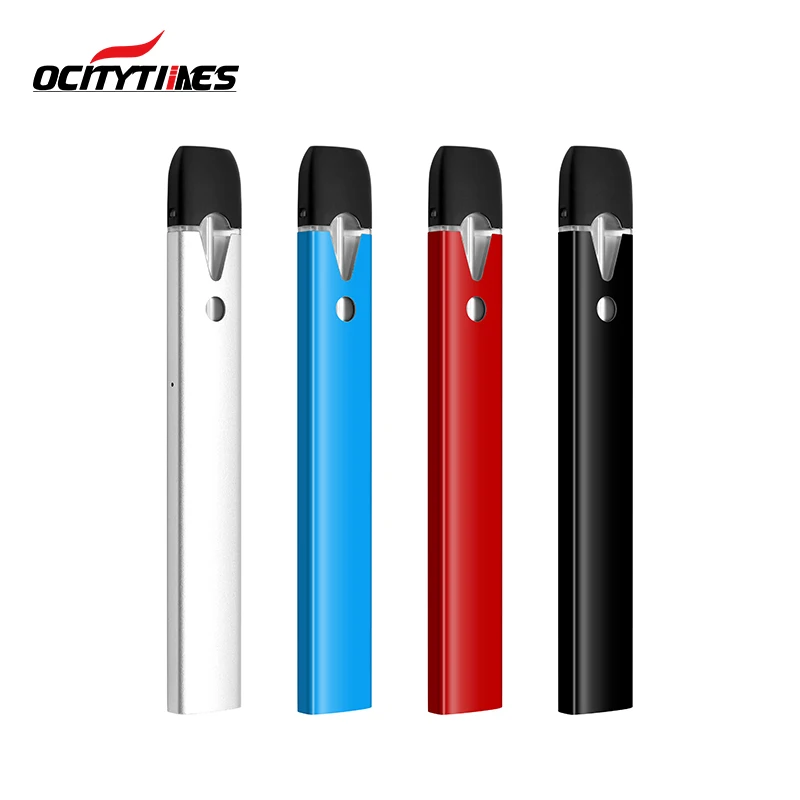 

New Thick Oil Pod Wholesale E-Cigarette 1ml CBD Oil Vape Rechargeable Vaporizer pen, Black/white/silver/custom