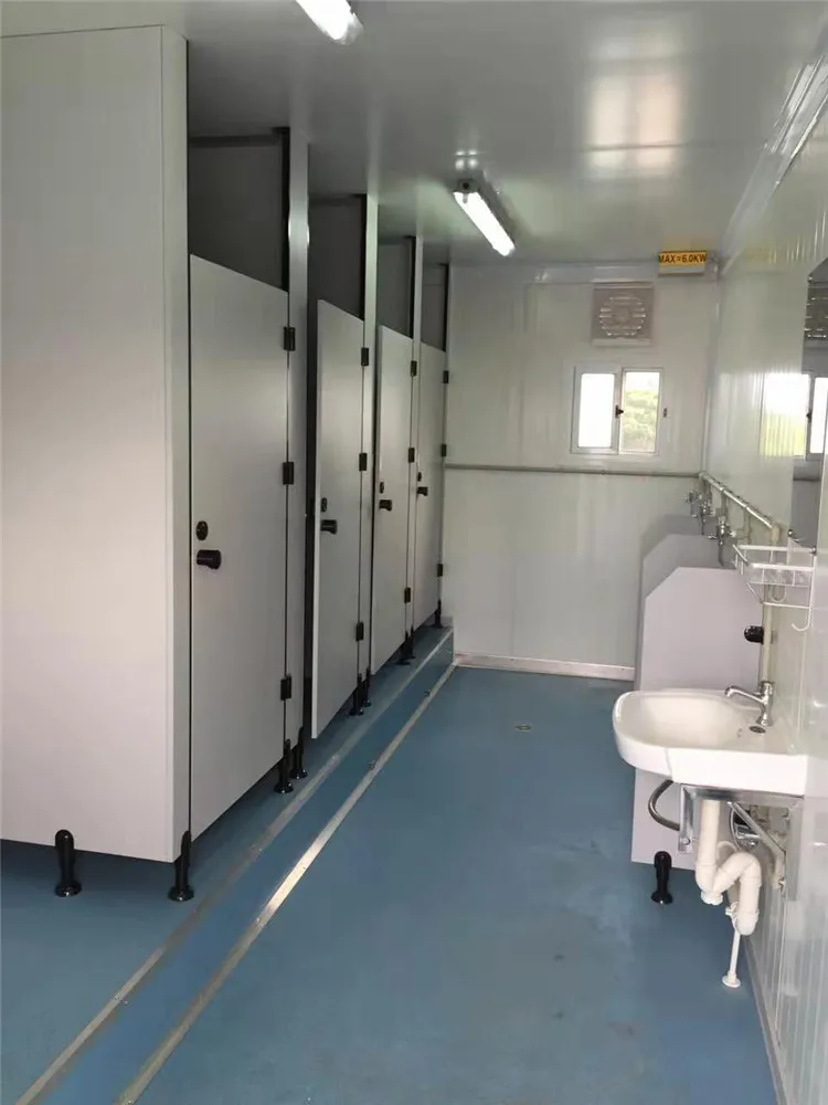 Factory direct supply portable modular container restroom or bathroom public toilet prefab toilet container