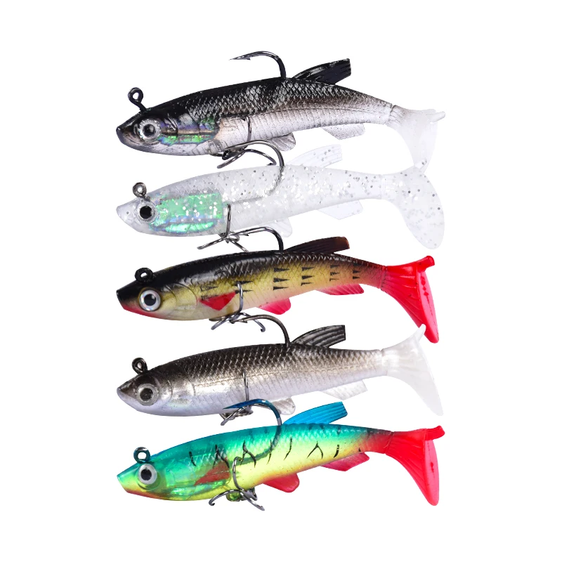 

14g soft lure manufacturer fishing tackle lure soft plastic, As picture;five color