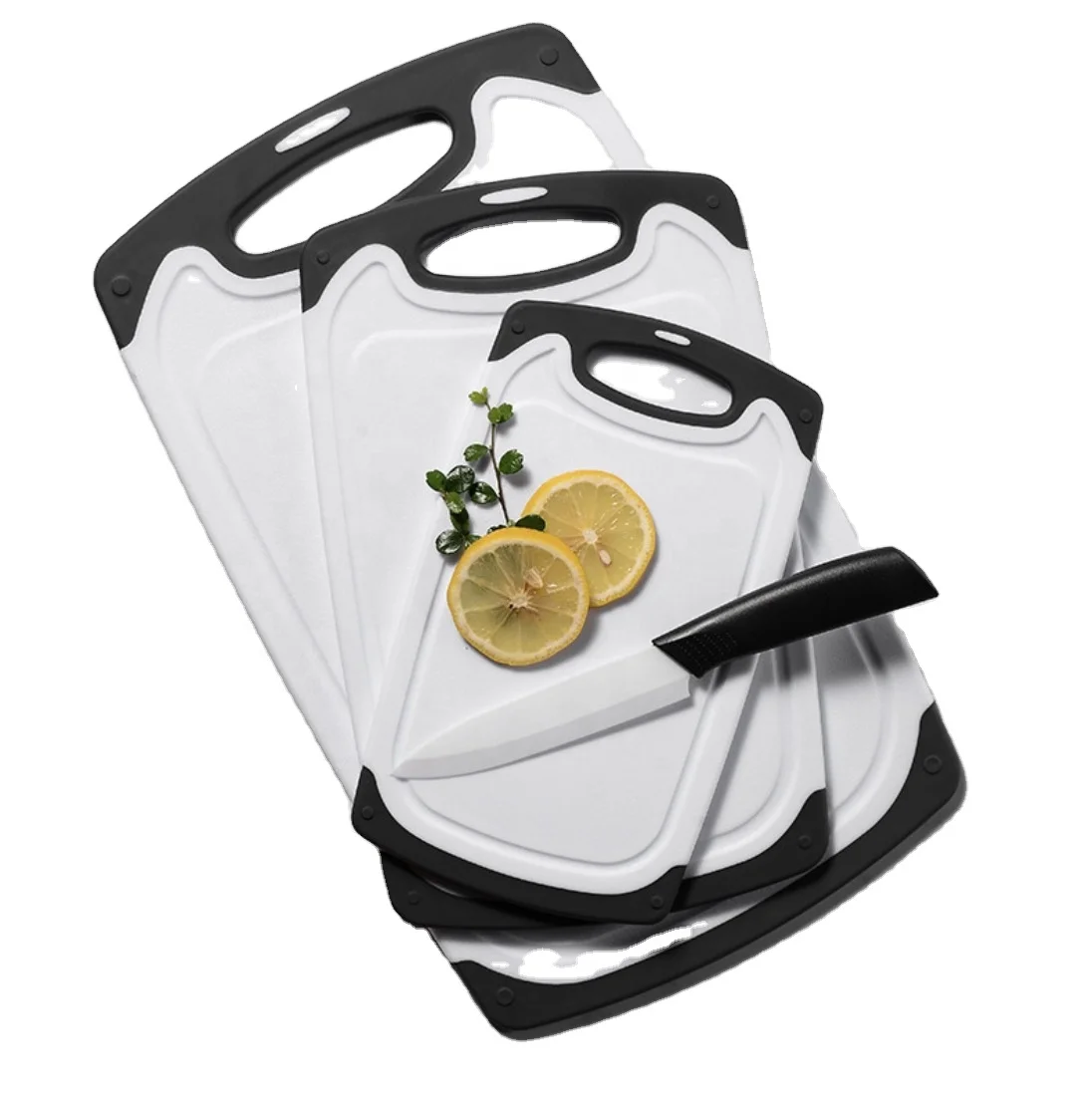 

Plastic Cutting Board 3 Piece Chopping Board Plastic Cutting Board Set Non-Slip