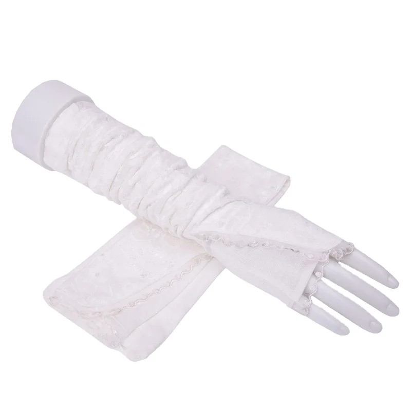 

Ice Silk Cover Driving Sunscreen Supplies Sleeve Cover Summer Ice Lace Sunscreen Arm Guard Thin Section Long Sleeve