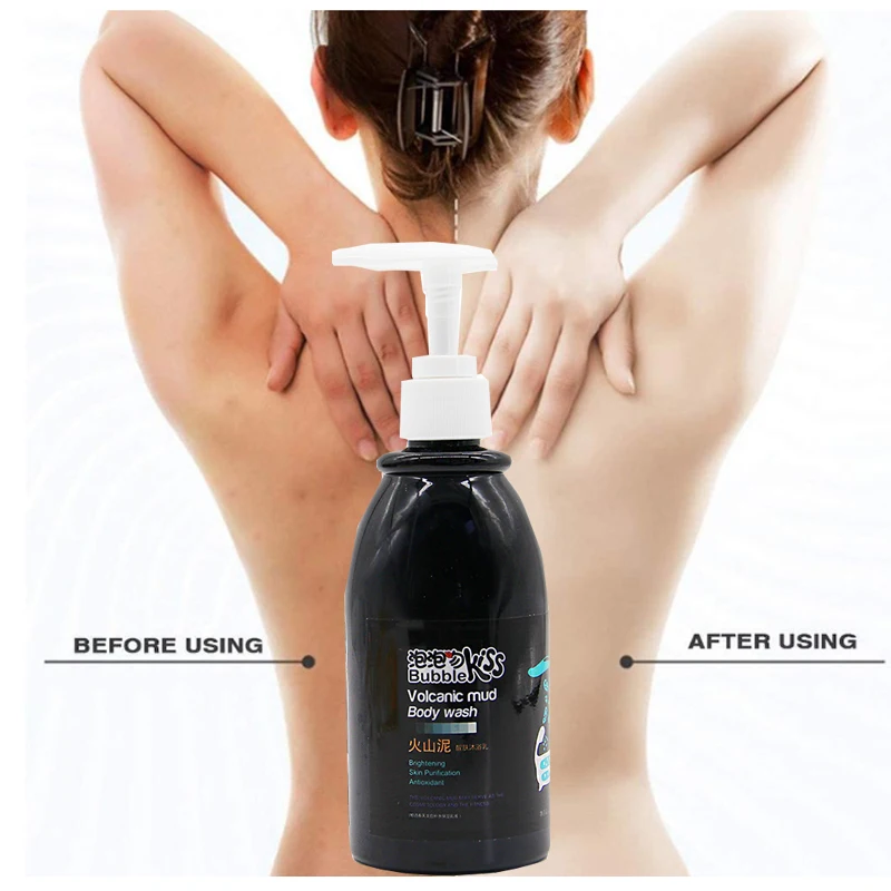 

Volcanic Mud Shower Gel lasting whitening body wash shower gel Deep Clean dark Skin Moisturizing Exfoliating Body Care cream