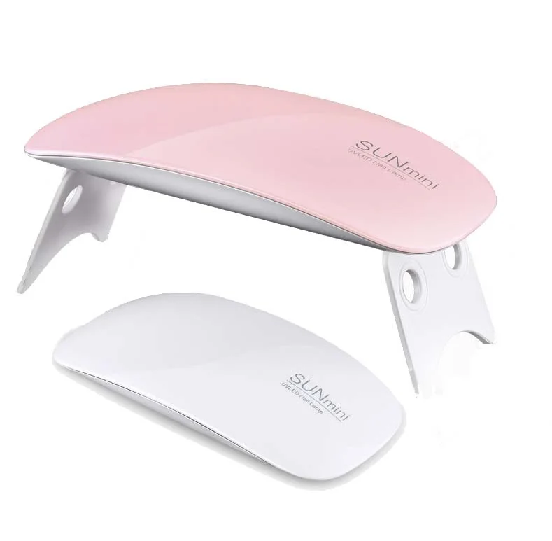 

New Smart 6W 100g Dual Light Sun Mini Mouse Shape Gel Nail Curing Nail Led Lamp mini lamp uv nails for Manicure