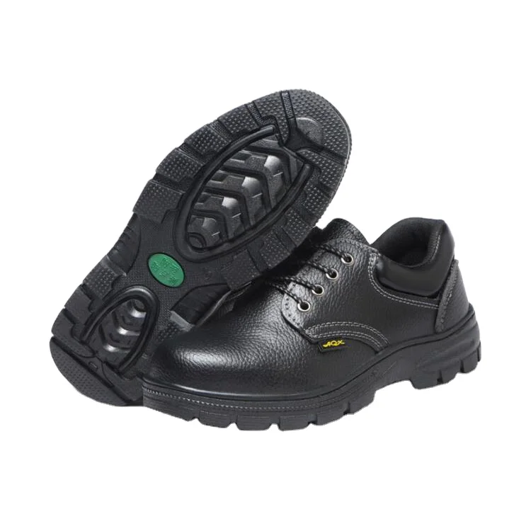 

Guangzhou Wholesale Classic Steel Toecap Midsole Industrial and Construction Leather Brand Safety Shoes, Black