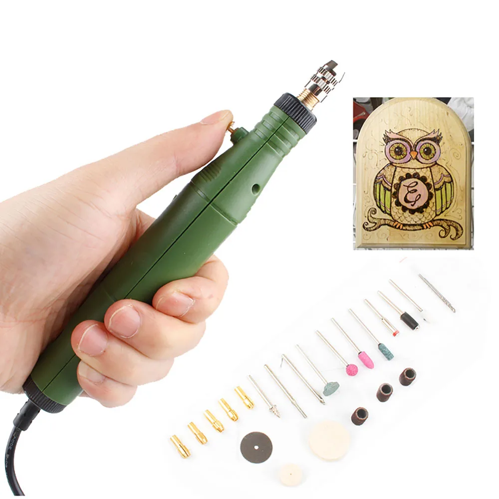 

Polishing Engraving Pen DIY Mini Drill Electric Rotary Tool With Drill Bit Multifunctional Grinder Grinding Accessories Set