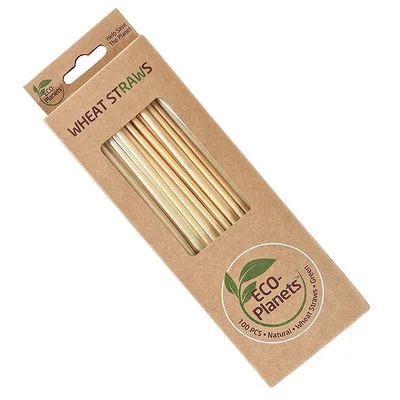 
100% Biodegradable Compostable Straw Portable Drinking Straw Wheat Straw 