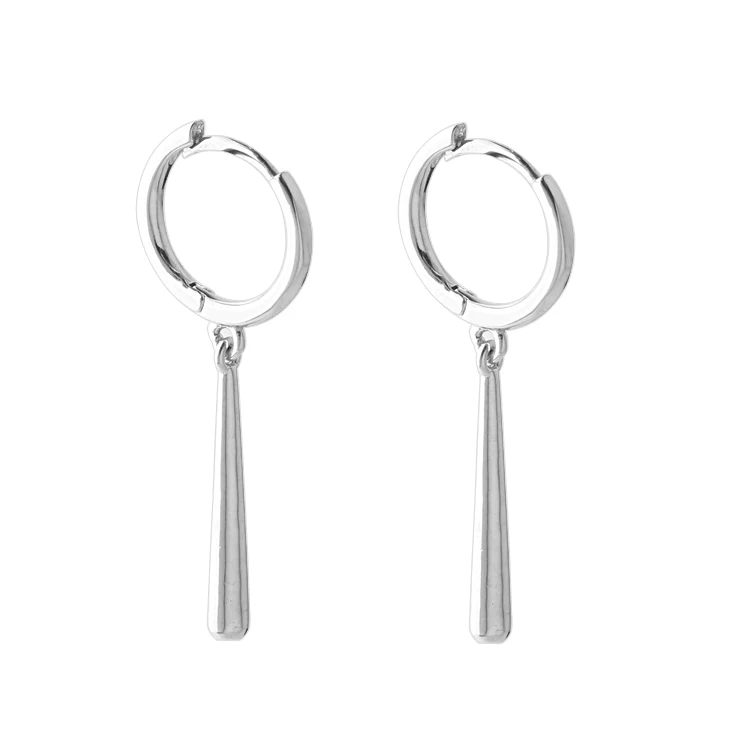 

New arrival 925 sterling silver long stick drop earring newest special design cartilage hoop earring for women fashion jewelry