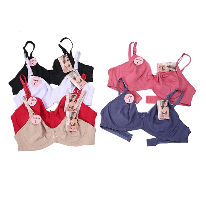 
Pure color college girls basic antibacterial bra with 100% cotton 