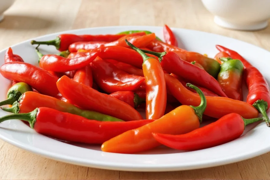 Jars of giardiniera hot peppers on a wooden table