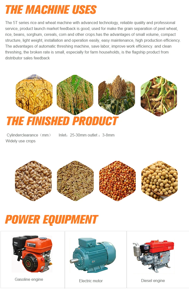 Weiwei manufacture multifunctionalwheat and rice sheller grain feed processing machine