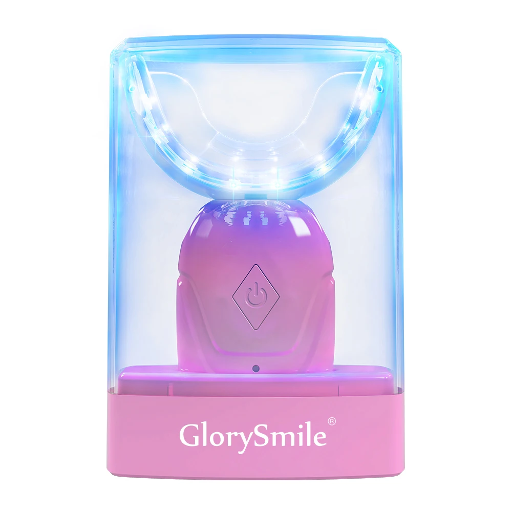 

2021 New Design GlorySmile Dual Light Led Teeth Whitening Device Home Rechargeable Tooth Whitening Led Light Wireless