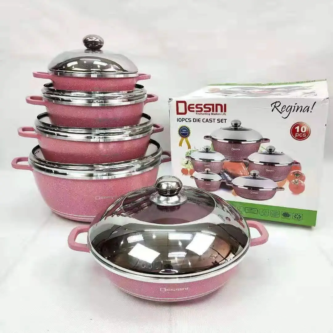 

10pcs die casting Dessini cookware sets