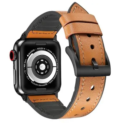 

TPU Leather Strap For Apple iWatch Band Series 6 5 4 3 SE For Leather Watch Band