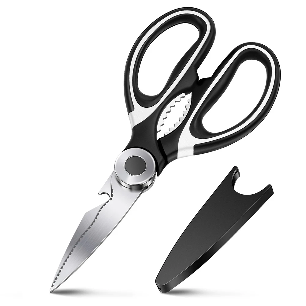 

Shears Ultra Sharp Stainless Steel Multipurpose Cutting Scissors Knife Kitchen Accessories Gadgets Tool Premium Kitchen Scissors, Black ,red