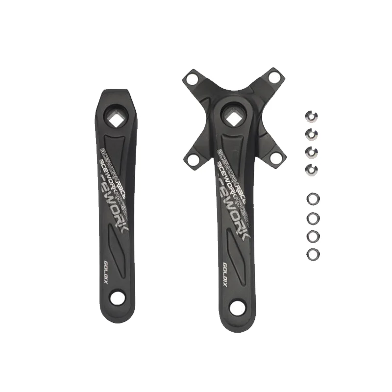 

MTB Bicycle Crankset 104 BCD 170mm Square hole Crank 30/32/34/36/38T Chainring For Bike Parts, Black
