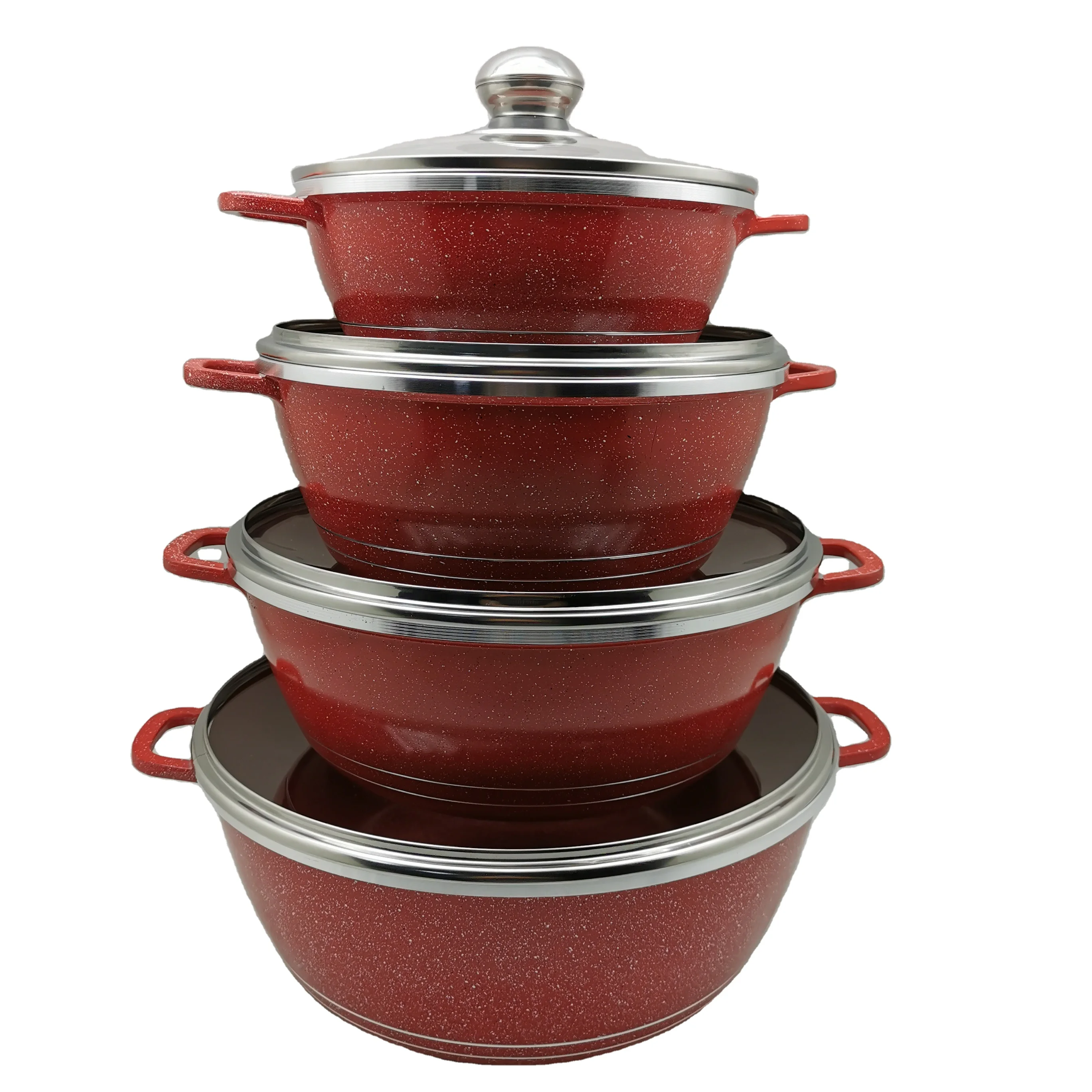 

Competitive price dessini cookware aluminum die cast non-stick stone cooking pots and pans, Customized color