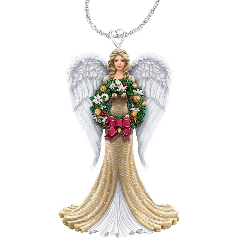 

New European and American Fashion Jewelry Alloy Lady All-match Angel Wing Necklace