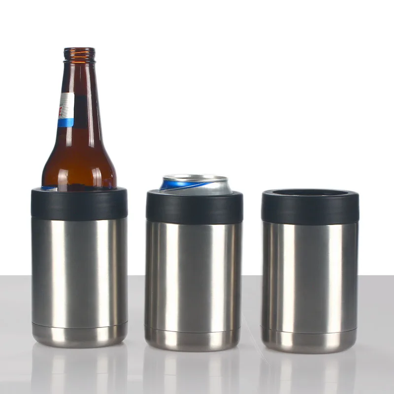 12oz Double Wall Beer Beverage Keep Cold Can Cooler Tumbler Wine ...