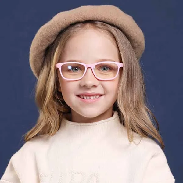 

Silica Gel Soft Multicolored Kids anti blue light blocking glasses Optical Rectangle Flexible Frames Children Eyeglasses
