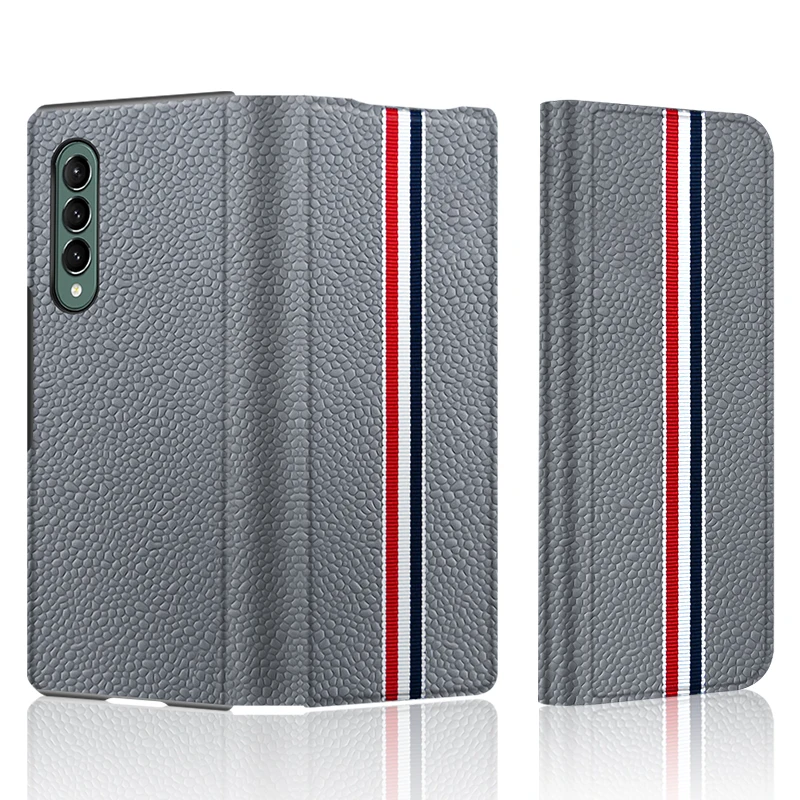 

Ultra Thin Genuine Leather Magnetic Flip Cover For Samsung Galaxy Z Fold 3 Fold3 5G Case All Inclusive Phone Case