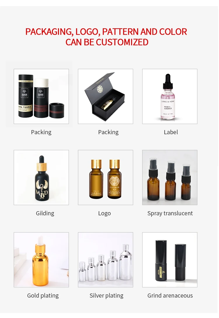 Matte Black Custom Logo Glass Bottle Perfume Bottles Cosmetic Packaging