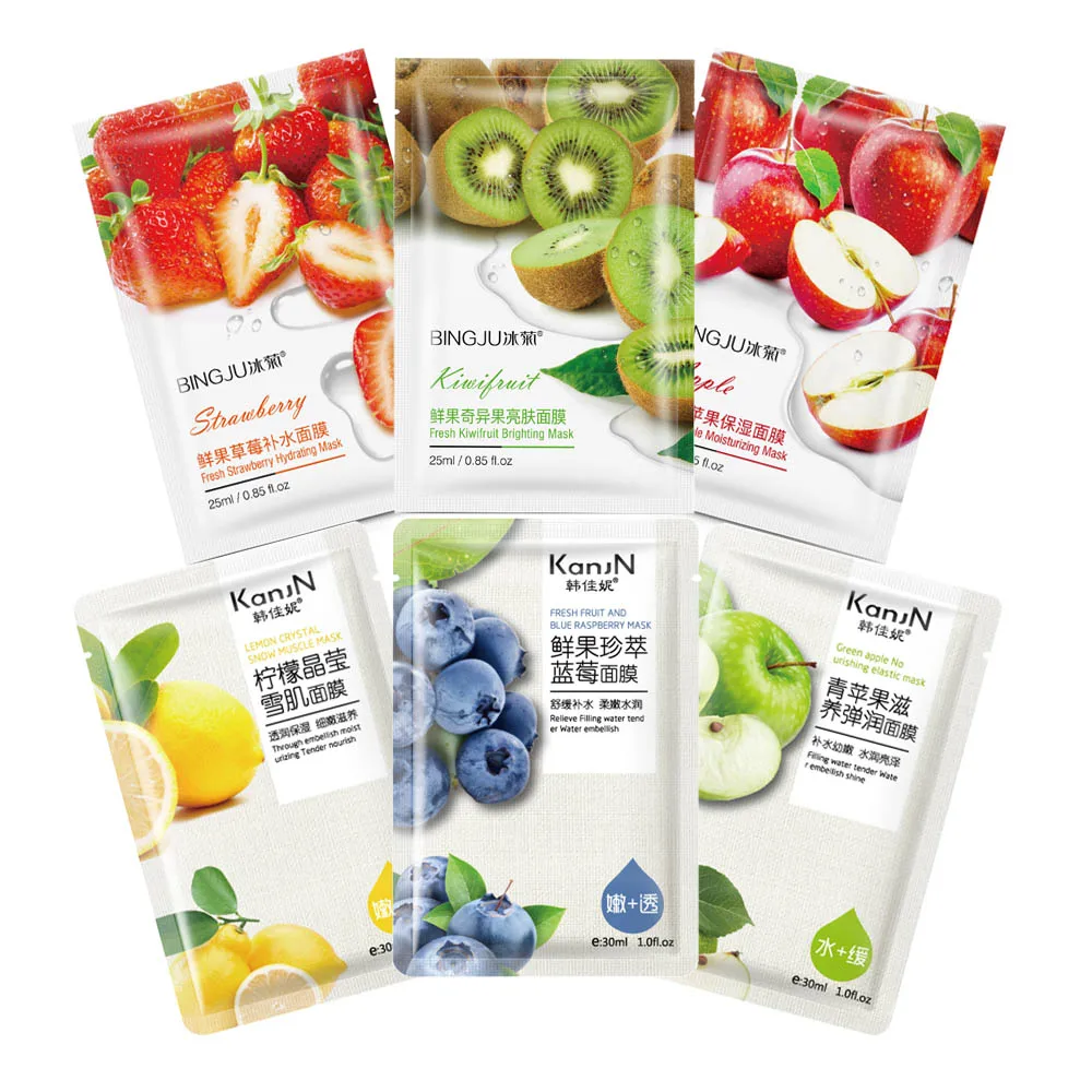 

OEM Face Skin Care mask Popular Moisturizing facial mask Private label Natural Organic fruit face Mask, Transparent