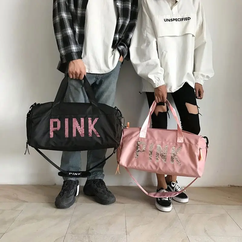 

Large Waterproof Unisex Sports Gym Duffel Bag Outdoor Travel Tote Weekender Bag with Shoe Compartment