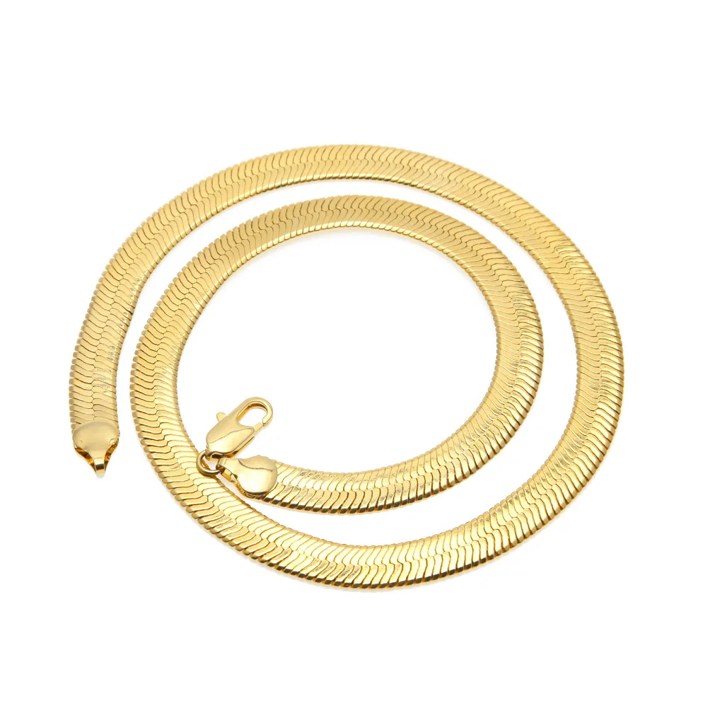 

European Hot Selling Hips Hops Rap Jewelry 30inch Gold Plating Men Snake Chain Necklace