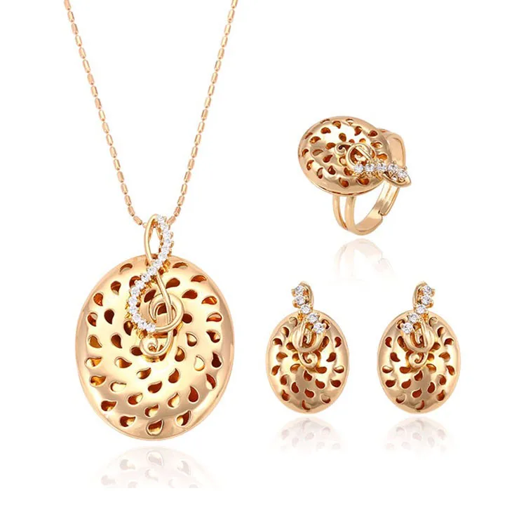 

63555- Xuping Jewelry Manufacturer gold jewellery dubai jewelry sets, White