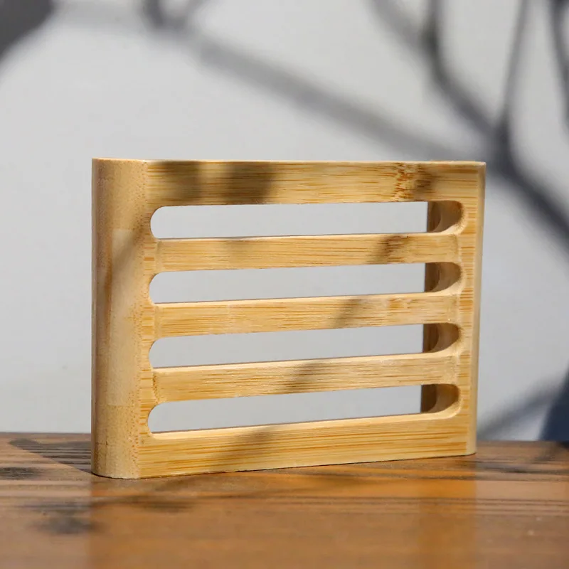 

Wholesale natural handmade bamboo wooden soap dish for bathroom