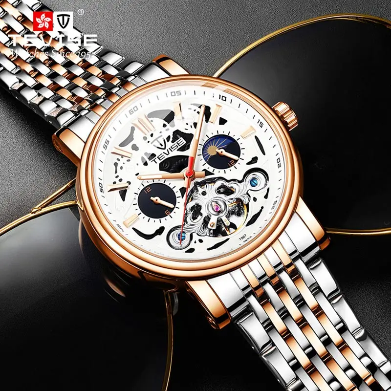 

New Design Brand Tourbillon Movement Men Watches Mechanical Automatic Wrist Watch, Optional