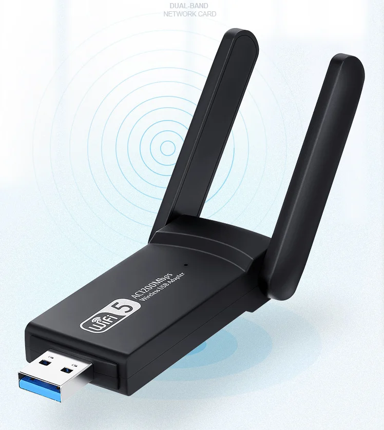 

500 Meters Wifi Adapter USB 5 ghz Wifi Adapter Wireless TP Link 1200mbps, Black