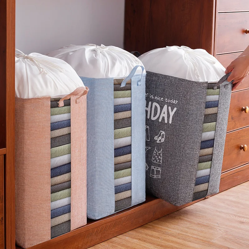 

Household extra large capacity beam opening window storage box clothes storage basket storage bag