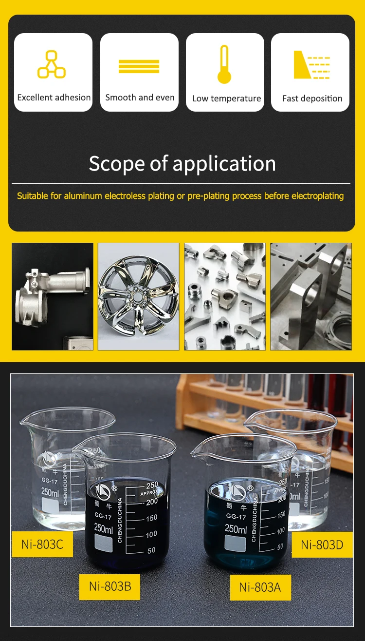 Electroless Nickel Plating Additive Ni803 Aluminum Electroless Nickel