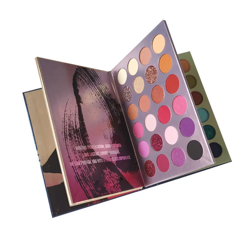 

Fashion Color 72 Shadow Book Eye Shadow Private Label Customized Cosmetics Folding Portable High Pigment Eyeshadow Palette