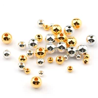 

4-8MM Plated Silver Gold Plated Color Resin Round Pearls Beads for Necklace Bracelet Decoration Jewelry Making DIY