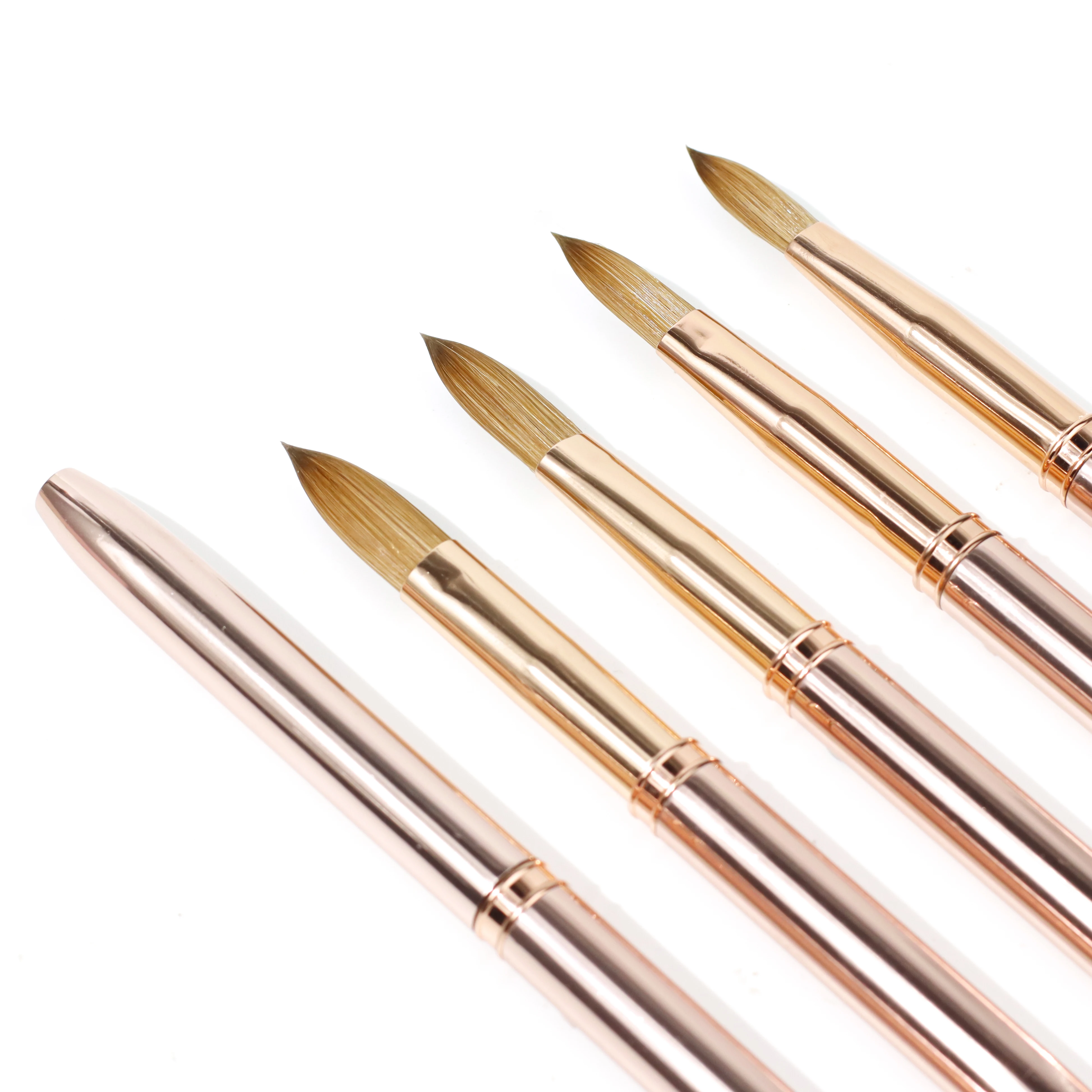 Wholesale SeeJoy Brand 100% Pure Kolinsky Sable Acrylic Nail Art Brushes with Metal Handle Sizes #12-#20
