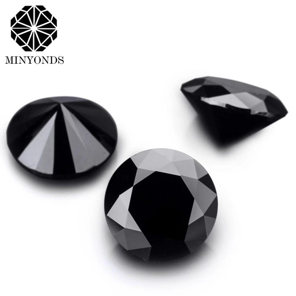 

Market hot sale moissanite black diamond cut synthetic black moissanite high quality black beads moissanite diamond, Black,green,blue,yellow colors