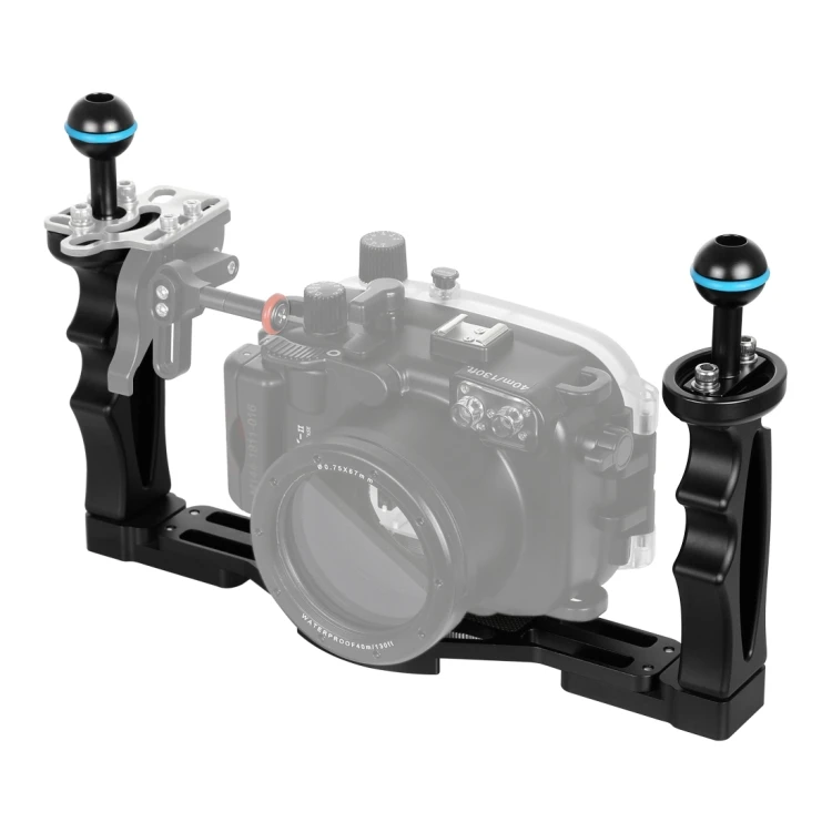 

Dropshipping PULUZ Dual Handles Aluminium Alloy Tray Stabilizer for Underwater Camera Housings