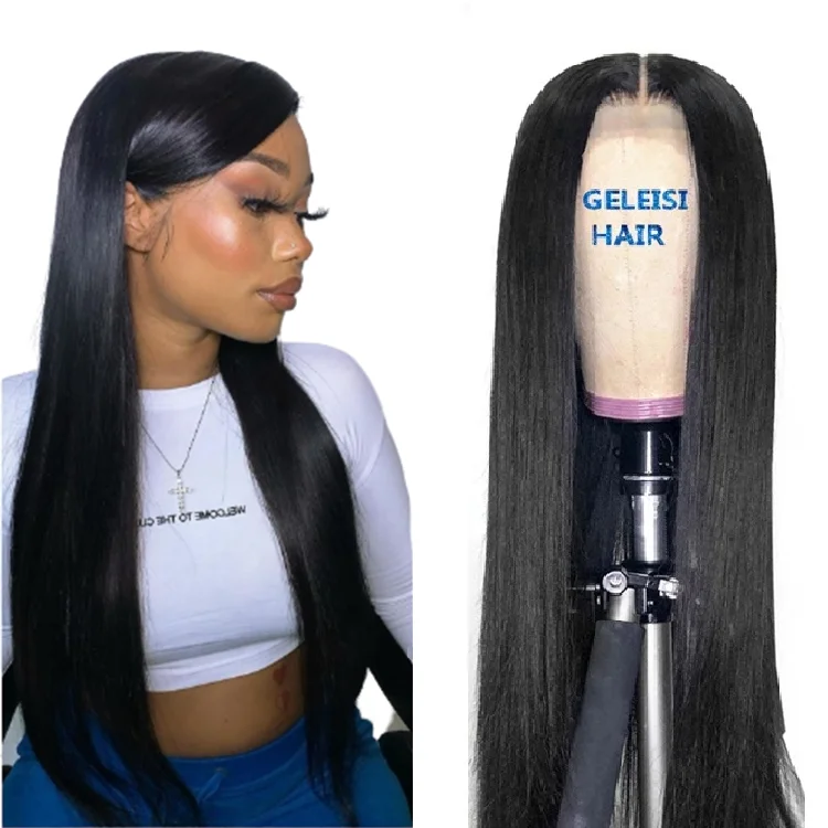 

Wholesale Price 100% Human Hair Wig Virgin Brazilian Straight Wigs Human Hair Lace front Wig For Black Women