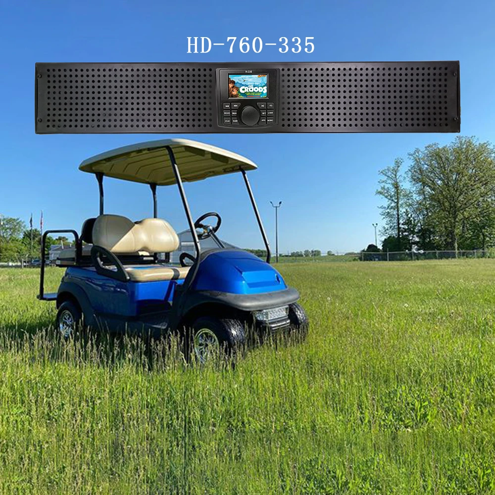 Atv Utv Sound Bar System13 Cm Wide,Ip66 Rated Weatherproof,Blue