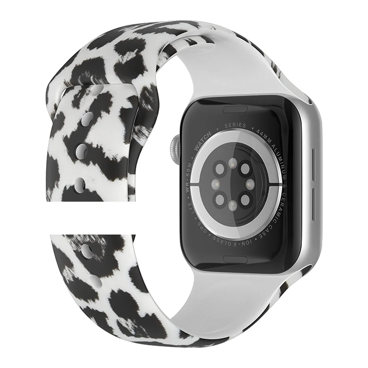 

Custom Fashion Pink Sport Silicone Rubber Soft Smart Watch Bands For Apple Watch band