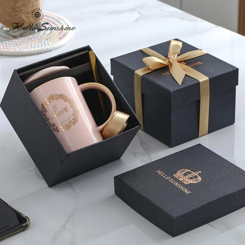 

UCHOME Nordic Love Plating Gold Aim Handle Mug, Many colors can be choosed